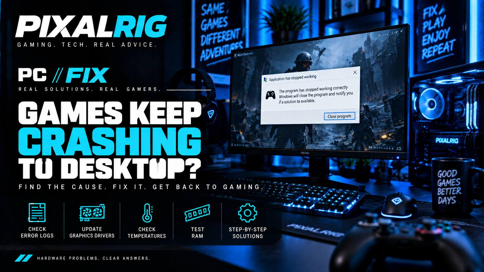 Games crashing to desktop troubleshooting cover