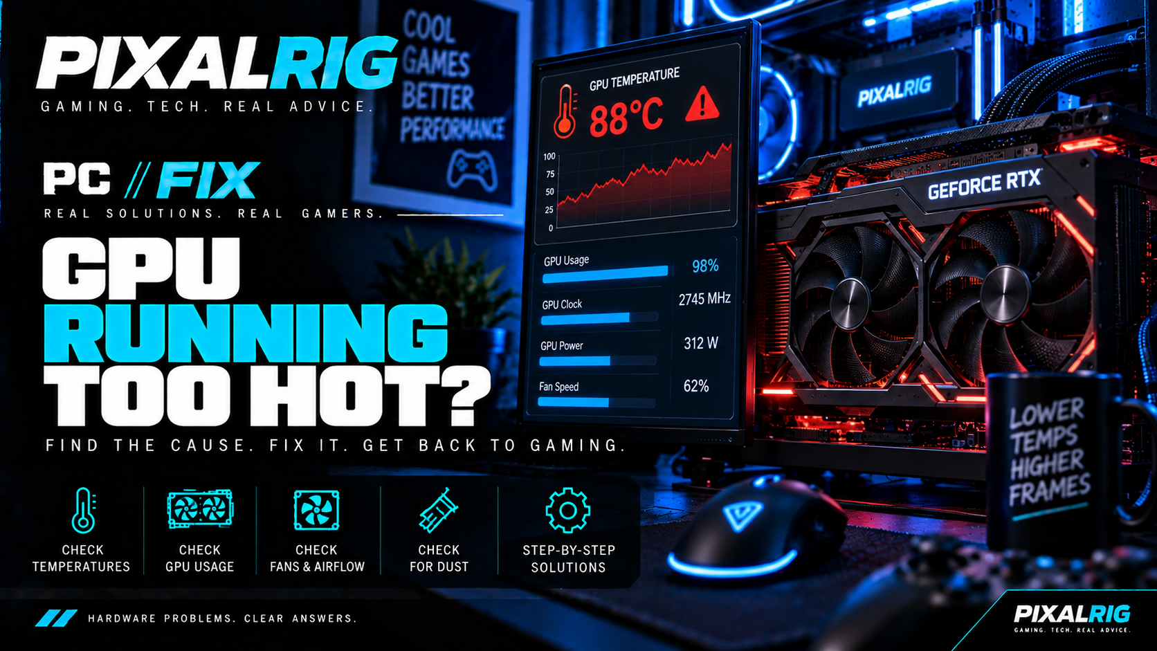PC Fix GPU running too hot troubleshooting cover